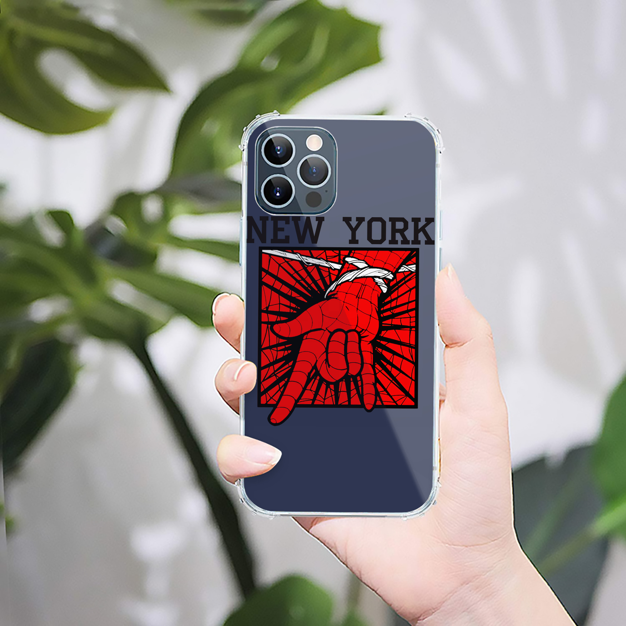 （画像用） Spider Man スパイダーマン 【iPhone 12シリーズ対応】透明スマホケース（クリアソフトケース）